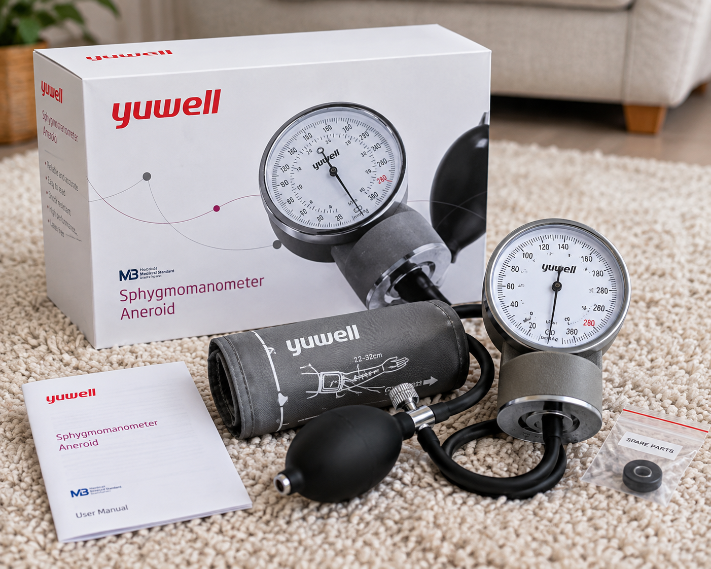 Yuwell Aneroid Sphygmomanometer – Manual Blood Pressure Monitor 2 Yuwell Aneroid Sphygmomanometer – Manual Blood Pressure Monitor - Image 2