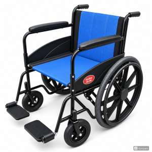 Folding Wheelchair for Home Use and Travel | Comfortable Seat Cushion