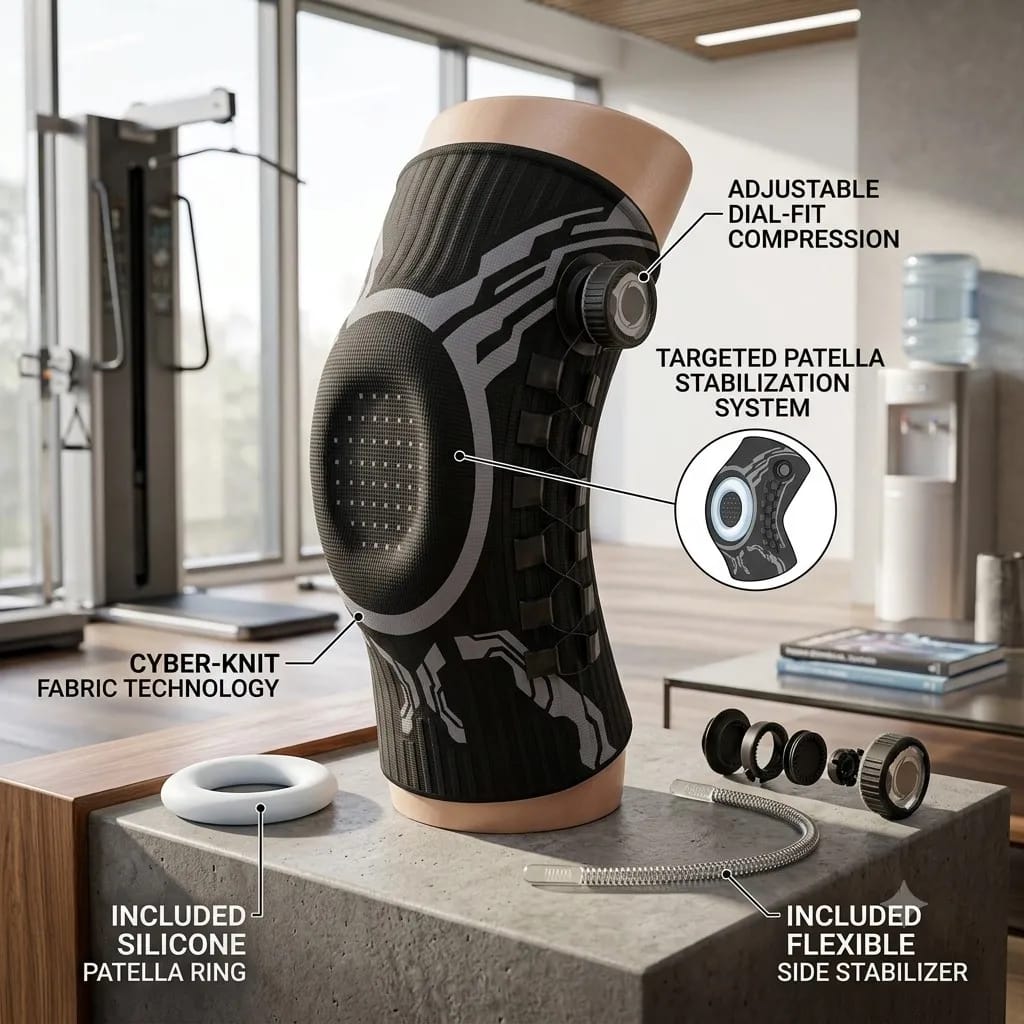 Adjustable Dial-Fit Knee Support Brace – Compression & Stabilization 2 Adjustable Dial-Fit Knee Support Brace – Compression & Stabilization - Image 2